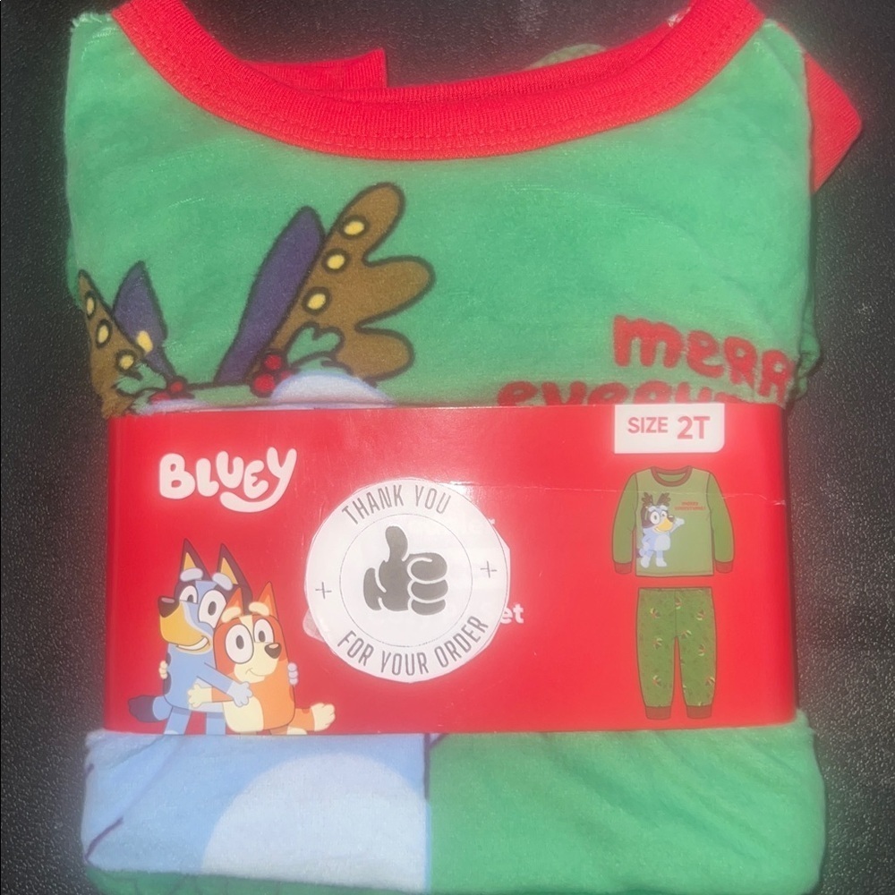 Lucy Green and Red Pajama Set